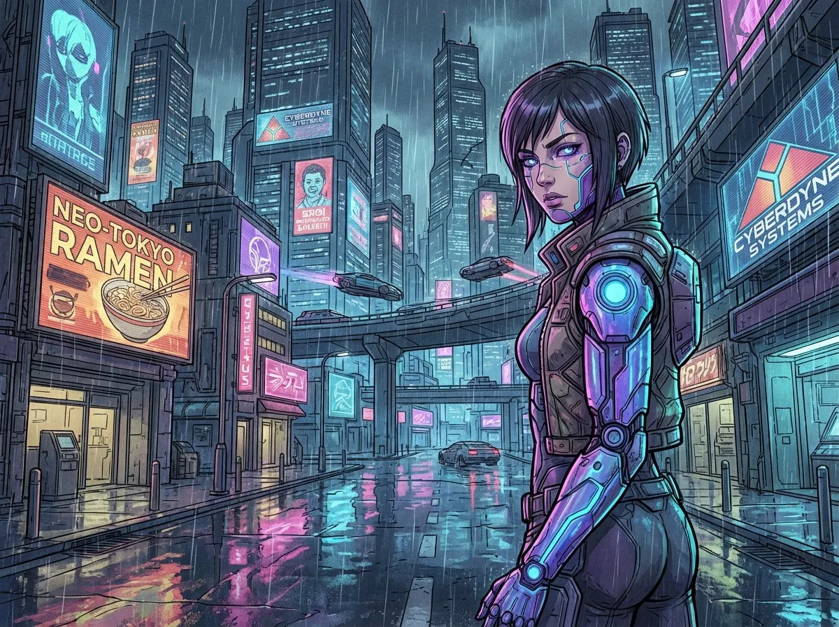 Cyberpunk anime style