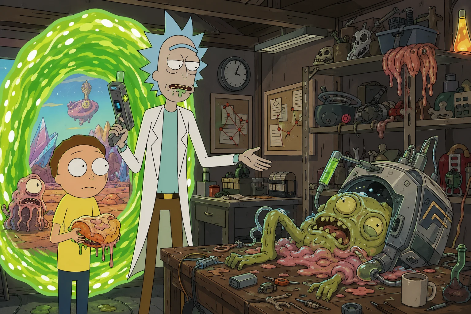 Rick and Morty style