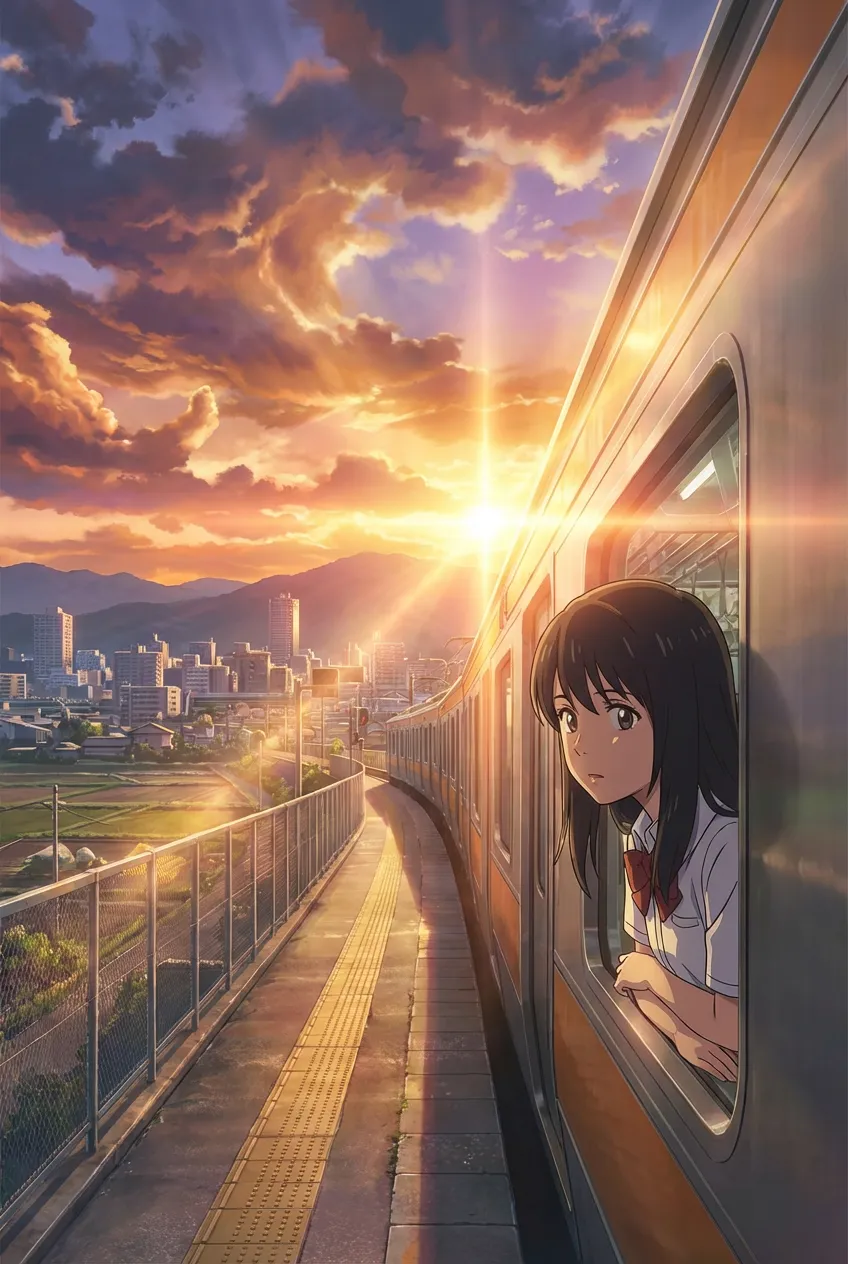 Makoto Shinkai style example 1